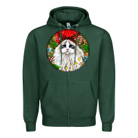 Sports Green christmas ragdoll  cat Zipper Hoodie - LillyAllenDesigns
