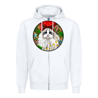 White christmas ragdoll  cat Zipper Hoodie - LillyAllenDesigns