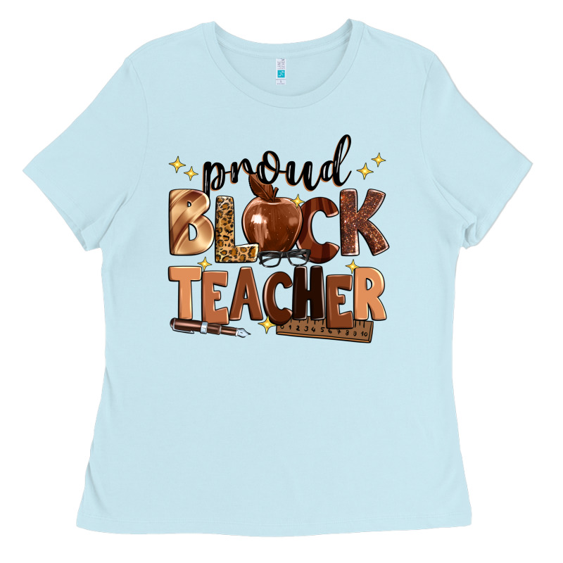Proud Black Teacher Ladies Tee by Zillion Design Studio | Teevron