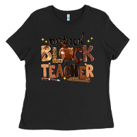 Black proud black teacher Ladies Tee - Zillion Design Studio