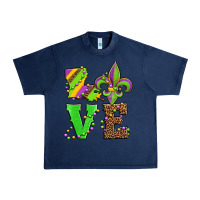 Navy love mardi gras Urban Heavy Tee - Jasminsmagicworld