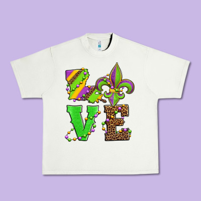 Love Mardi Gras Urban Heavy Tee Designed By Jasminsmagicworld