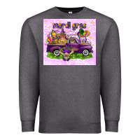 Charcoal Heather Mardi Gras with gnomes Premium Sweatshirt - NancyCooperArtShop