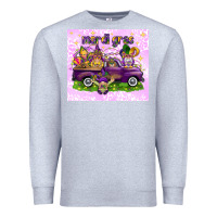 Heather Grey Mardi Gras with gnomes Premium Sweatshirt - NancyCooperArtShop