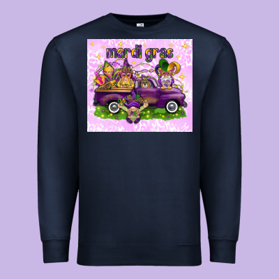 Mardi Gras With Gnomes Premium Sweatshirt Designed By Nancycooperartshop