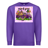 Purple Mardi Gras with gnomes Premium Sweatshirt - NancyCooperArtShop