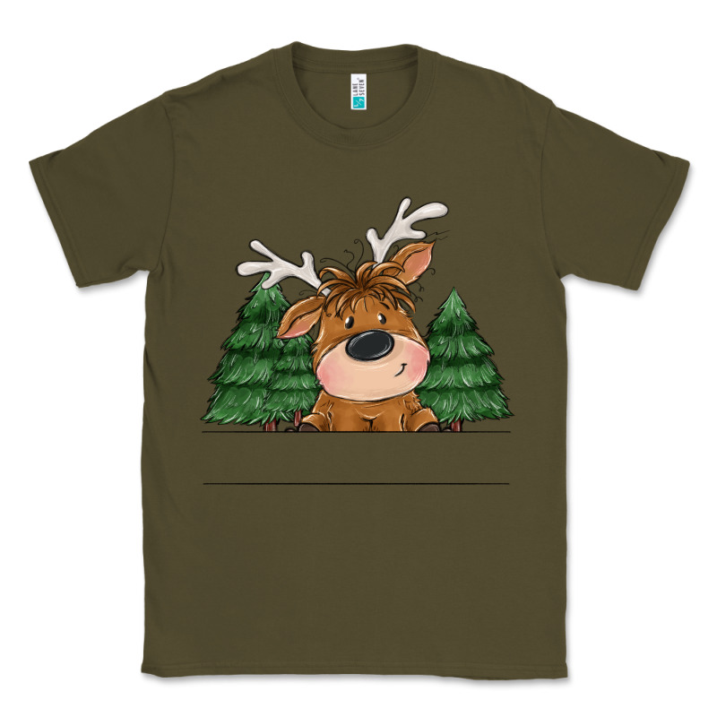 Personalized Christmas Deer Classic Tee by MaliasSmallBusiness | Teevron