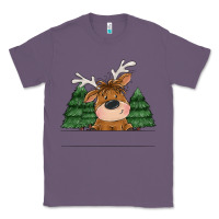 Lavender Personalized Christmas deer Classic Tee - MaliasSmallBusiness