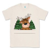 Natural Personalized Christmas deer Classic Tee - MaliasSmallBusiness