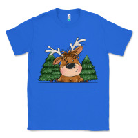True Royal Personalized Christmas deer Classic Tee - MaliasSmallBusiness