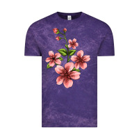 Cloud Purple pink flowers hibiscus Vintage Tee - Jasminsmagicworld