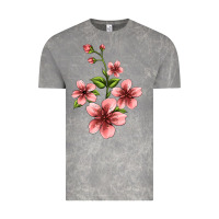 Cloud Rock pink flowers hibiscus Vintage Tee - Jasminsmagicworld