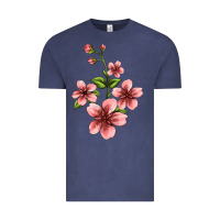 Vintage Denim pink flowers hibiscus Vintage Tee - Jasminsmagicworld