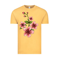Vintage Mustard pink flowers hibiscus Vintage Tee - Jasminsmagicworld