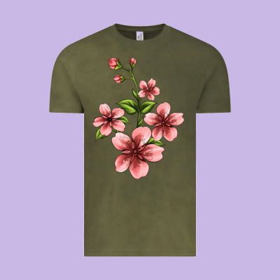 Pink Flowers Hibiscus Vintage Tee Designed By Jasminsmagicworld