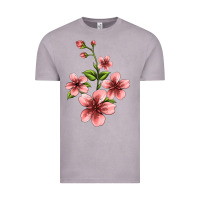 Vintage Zinc pink flowers hibiscus Vintage Tee - Jasminsmagicworld