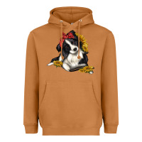 Meerkat border collie with bandanna Heavyweight Hoodie - texasbilliewilder