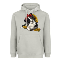 Moon Dust border collie with bandanna Heavyweight Hoodie - texasbilliewilder