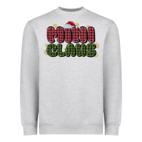 Heather Grey mini claus Heavyweight Sweatshirt - MaliasSmallBusiness