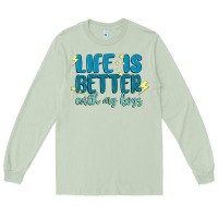 Matcha life is better with my boys Long Sleeve Tee - MaliasSmallBusiness