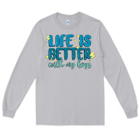 Moon Dust life is better with my boys Long Sleeve Tee - MaliasSmallBusiness