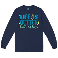 Navy life is better with my boys Long Sleeve Tee - MaliasSmallBusiness