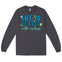 Smoke life is better with my boys Long Sleeve Tee - MaliasSmallBusiness