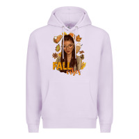 Lilac Fall vibes afro woman Premium Hoodie - NancyCooperArtShop