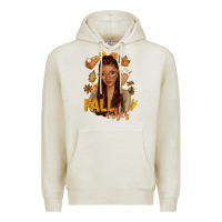 Oatmeal Heather Fall vibes afro woman Premium Hoodie - NancyCooperArtShop