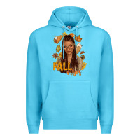 Ocean Blue Fall vibes afro woman Premium Hoodie - NancyCooperArtShop