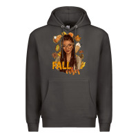 Smoke Fall vibes afro woman Premium Hoodie - NancyCooperArtShop