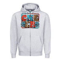 Heather Grey Cheer Baseball stitchs Zipper Hoodie - LillyAllenDesigns