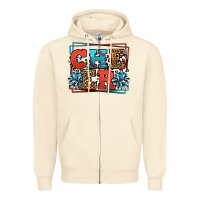 Sandshell Cheer Baseball stitchs Zipper Hoodie - LillyAllenDesigns