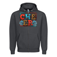 Smoke Cheer Baseball stitchs Zipper Hoodie - LillyAllenDesigns