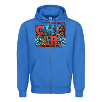 True Royal Cheer Baseball stitchs Zipper Hoodie - LillyAllenDesigns