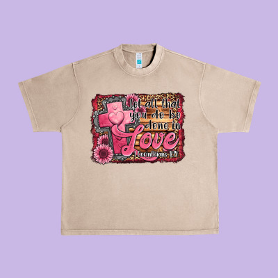Let All That You Do Be Done In Love Urban Heavy Tee Designed By Jasminsmagicworld