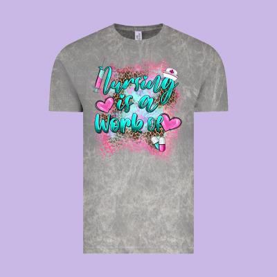 Nursing Is A Work Of Vintage Tee Designed By Barkaloodesign