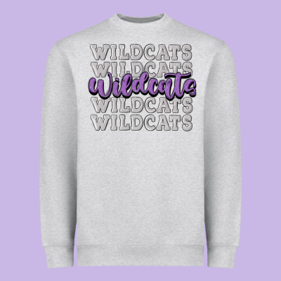 Wildcats Football Heavyweight Sweatshirt Designed By Maliassmallbusiness