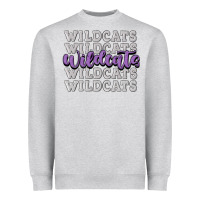 Heather Grey wildcats football Heavyweight Sweatshirt - MaliasSmallBusiness