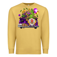 Antique Gold Mardi Gras gnome on the truck Premium Sweatshirt - NancyCooperArtShop