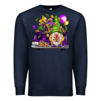 Navy Mardi Gras gnome on the truck Premium Sweatshirt - NancyCooperArtShop