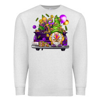 Oatmeal Heather Mardi Gras gnome on the truck Premium Sweatshirt - NancyCooperArtShop