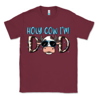 Burgundy holy cow i'm dad Classic Tee - MaliasSmallBusiness