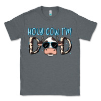 Charcoal Heather holy cow i'm dad Classic Tee - MaliasSmallBusiness