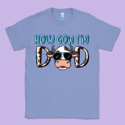 Holy Cow I'm Dad Classic Tee Designed By Maliassmallbusiness