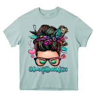Arona small business messy bun Heavy Core Tee - Zillion Design Studio