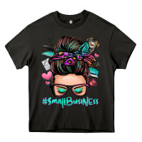 Asphalt small business messy bun Heavy Core Tee - Zillion Design Studio