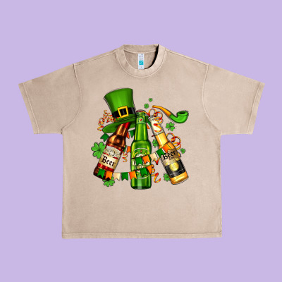 St Patrick's Beers Flags And Hat Urban Heavy Tee Designed By Adodesignshop