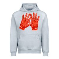 Heather Grey receiver gloves fa element 1 Urban Hoodie - FaDigitalArtStudio