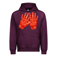 Mauve Wine receiver gloves fa element 1 Urban Hoodie - FaDigitalArtStudio